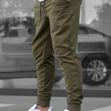 kkboxly kkboxly  Solid Color Men's Spring Summer Thin Drawstring Sweatpants With Pockets For Outdoor, Running Jogging