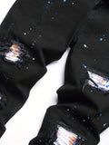 kkboxly  Men's Jeans Ripped Straight Regular Denim Jeans With Pockets, Men's Outfits