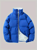 kkboxly  Men's Casual Warm Fleece Lined Jacket, Chic Warm Thick Coat For Fall Winter