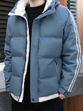 kkboxly  Men's Hooded Winter Jacket, Casual Padded Jacket Coat For Fall Winter