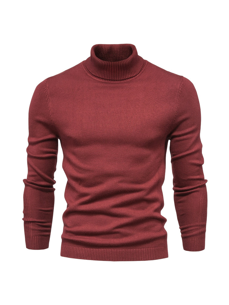 All Match Best Sellers Autumn Winter Pullover Men Solid Turtleneck Sweaters
