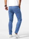 kkboxly  Men's Casual Light Blue Ripped Denim Jeans