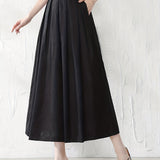 kkboxly  Solid Wide Leg Cropped Pants, Retro Style Loose Casual Pants For Spring & Summer, Women's Clothing