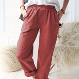 kkboxly  High Waist Straight Leg Pants, Casual Every Day Pants, Women's Clothing