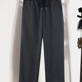 kkboxly  Plus Size Men's Casual Thickened Skin-friendly Comfortable Home Wear Straight Trousers