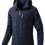 kkboxly  Men's Waterproof Windproof Hooded Jackets Outdoor Sports Jacket For Spring Autumn