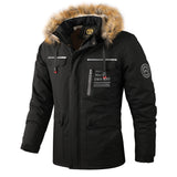 kkboxly Men's Waterproof Padded Jacket with Faux Fur Hoodie - Perfect for Fall/Winter!