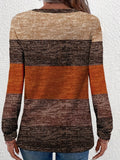 kkboxly  Plus Size Striped Knitted Pullover Top, Casual Crew Neck Long Sleeve Sweater For Fall & Spring, Women's Plus Size Clothing