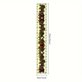 Festive Christmas Table Runner: Floral Pattern, 33x13 inches, Polyester Material, Square Shape, Christmas Holiday, Woven Fabric, Polyester Filling, Polyester Lining