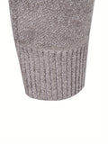 kkboxly  Warm Fleece Striped Cardigan Jacket, Men's Casual Stand Collar Jacket Coat For Winter