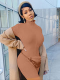 kkboxly  Stylish Ribbed Knit Zipper Jumpsuit, Casual Solid Long Sleeve Jumpsuit, Suit For Spring & Summer, Women's Clothing