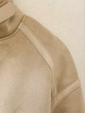 realaiot  Slant Pockets Zip-up Jacket, Casual Long Sleeve Lapel Jacket For Fall & Winter, Women's Clothing