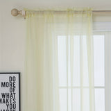 kkboxly 1pcs/set Pure Colour Sheer Voile Window Treatment With Rod Pocket Curtain Panels Suitable For Use In Kitchens, Bedrooms, And Living Rooms (white 52x84)