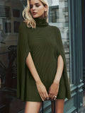 kkboxly  Turtleneck Cloak Sleeve Sweater, Elegant Raglan Shoulder Sweater For Fall & Winter, Women's Clothing