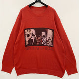 kkboxly  Men's Film Style Characters Graphic Print Sweater, Spring/autumn Fashion Knit Pullover Hip Hop Sweater For Big & Tall Males, Plus Size
