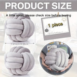 1pc Soft Round Plush Aesthetic Knot Ball Pillow, Small Cute Decorative Cushion for Bedroom Sofa Decor, Christmas, Halloween Gift