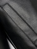kkboxly  Full Zip Up PU Jacket, Men's Casual Windbreaker Jacket Faux Leather Coat Lapel Coat For Spring Autumn