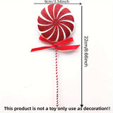 kkboxly 5pcs Christmas Simulation Candy Lollipop Christmas Tree Ornament