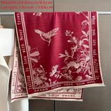 Thickened Double-sided Warm Scarf Imitation Cashmere Short Beard Shawl Autumn Winter Coldproof Female Scarf Shawl