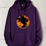 kkboxly  Cool Anime Boy Print Hoodie - Men's Casual Pullover Hooded Sweatshirt for Spring/Fall - Perfect Gift Idea