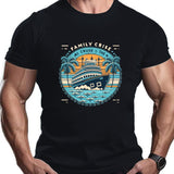kkboxly kkboxly Comic Cruise Pattern Men's Casual Short Sleeve Crew Neck T-shirt, Summer Holiday