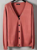 kkboxly  Plus Size Men's V-Neck Casual Button Sweater Cardigan For Autumn/Winter