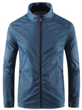 kkboxly  Casual Long Sleeves Pockets Jackets, Zipper Sun Protection Coats For Outdoor Sports Mountain Climbing Fishing, Men's Clothing