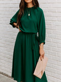 kkboxly  Women's Dresses Sexy Summer Women's High Waist Slim Fashion Solid Color Slim Temperament Maxi Dresses