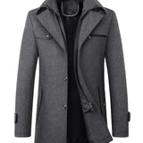 kkboxly  New Wool Coat Men's Business Casual Thick Warm Slim Jacket