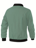 kkboxly  Men's Waterproof & Windproof Jacket, Casual Comfy Breathable Trendy Zipper Front Clothing For Outdoor