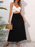 kkboxly  Casual Loose Simple Solid High Waist Fashion Skirts, Women's Clothing
