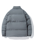 kkboxly Men's Casual Thickened Thermal Zipper Fleece Lined Cotton-padded Jacket, Warm Long Sleeve Stand Collar Windproof Padded Outwear For Winter