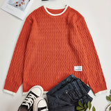 kkboxly  Men's Thermal Casual Knitted Pullover Sweater