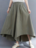 kkboxly  High Waist Wide Leg Pants, Casual Elastic Solid Culottes With Pockets Palazzo Pants, Women's Clothing
