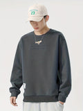 kkboxly  Men's Stereoscopic Breach Pattern Sweatshirt, Casual Long Sleeve Top For Outdoor