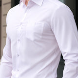 kkboxly  Men's Basic Button Down Fit Lapel Dress Shirt