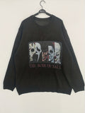 kkboxly  Men's Film Style Characters Graphic Print Sweater, Spring/autumn Fashion Knit Pullover Hip Hop Sweater For Big & Tall Males, Plus Size