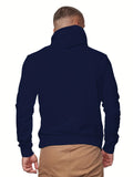 Men's Hoodie, Face Cover Casual Drawstring Hooded Sweatshirt With Multicolor