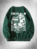 kkboxly  Men's Buildings Print Hoodie With Drawstring Pocket - Stylish And Comfortable Casual Wear