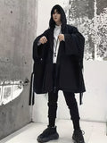 kkboxly  Men's Trendy Oversize Windbreaker, Casual Streetwear Zip Up Loose Hooded Coat For Outdoor