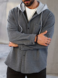 kkboxly  Plus Size Men's Hooded Jacket For Spring Fall Winter, Men's Clothing