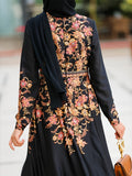 kkboxly  Vintage Floral Print Dress, Long Sleeve Maxi Dress For Spring & Fall, Women's Clothing