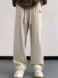 kkboxly  Men's Comfy Corduroy Casual Pants, Chic Stretch Breathable Straight Leg Pants For Spring Fall