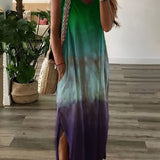 kkboxly  Color Block Split Sleeveless Dress, Casual Tank Dress For Spring & Summer, Women's Clothing