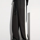 kkboxly  Drawstring Sweatpants Loose Fit Pants Men's Casual Baggy Pants Straight Leg Trousers For Spring Autumn Streetwear