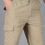 kkboxly  Summer Men Pants Waterproof Cargo Pants Lightweight Quick Drying Tactical Trousers Solid Armygreen Black Pants Man Casual Elastic Waist Men's Trousers Plus Size S-4XL New