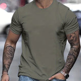 kkboxly  Plus Size Assorted Colors Basic Tees For Male, Oversized Causal T-shirts For Summer Fitness Leisurewear, Men Clothing
