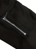 kkboxly  Fashionable And Casual Men's Solid Cardigan Zipper Long Sleeve Stand Collar Jacket, Comfortable And Versatile, Suitable For Dates, Suitable For Autumn And Winter