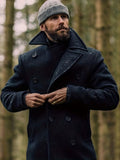 Men's Double Breasted Trench Coat, Elegant Overcoat For Fall Winter