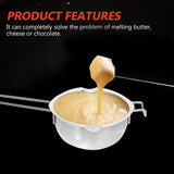 kkboxly 2 Pcs Stainless Steel Double Boiler Pot Chocolate Melting Pot Soap Candle Candy Making Tool Kit Wax Melting Heat Proof Bowl For Melting Chocolate, Butter, Cheese, Caramel, Candy, Candle, Wax